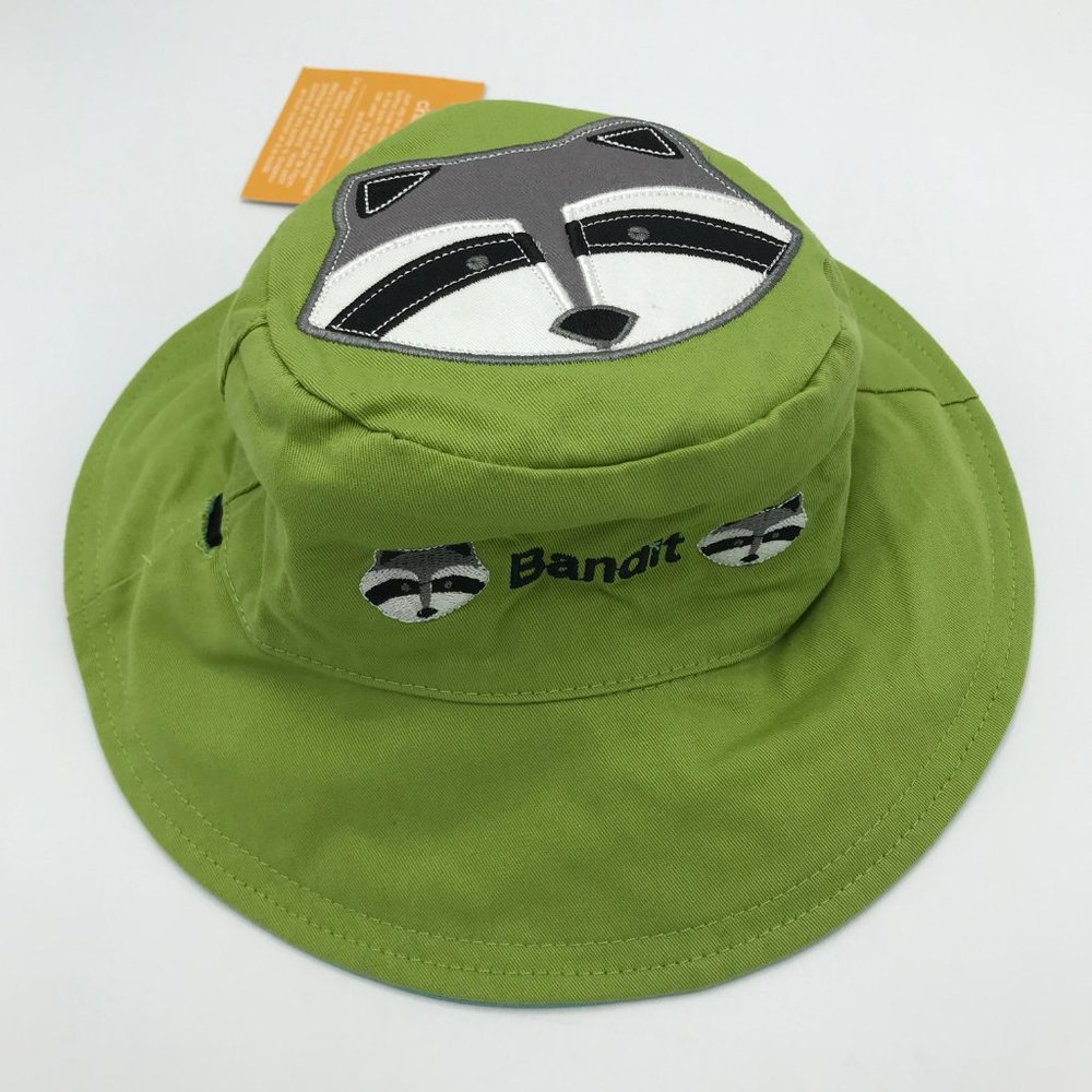 FlapJackKids Reversible Kids Sun Hat - Raccon/Fox - Picture 2 of 6